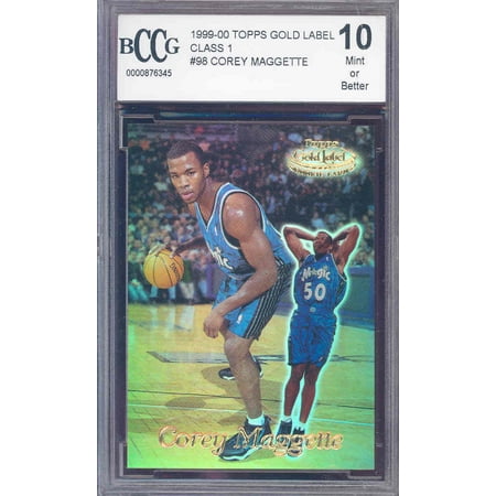 - 1999-00 topps gold label #98 COREY MAGGETTE rookie BGS BCCG 10