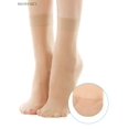 thumbnail image 4 of BadPiggies 10 Pairs Women Ankle High Nylon Sheer Socks Soft Silky Elastic Summer Thin Transparent Stockings (5 Black+5 Beige), 4 of 9