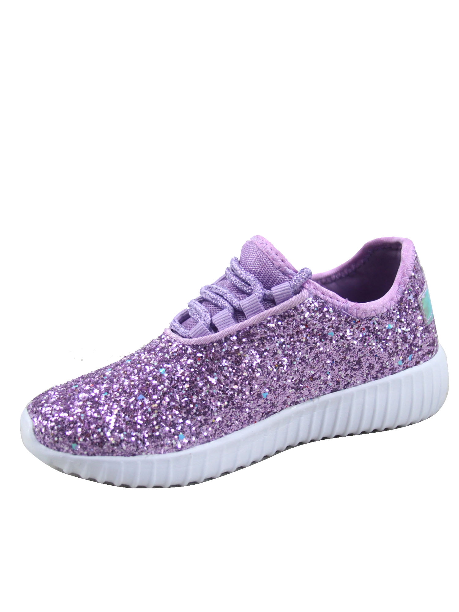 Glitter Fashion Sneakers Shoes Kids Girls Sports Gold Silver Casual Flats 2020 