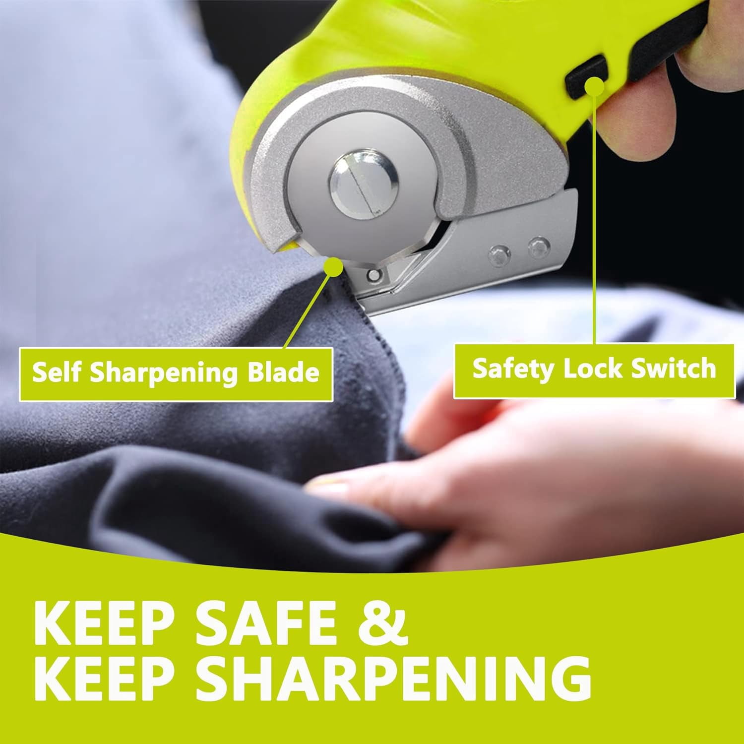 Cordless Electric Scissors Rechargeable: Mini Cardboard Cutter Electric, Cardboard & Carpet Cutter Tool, Rotary Cutter Craft Scissors for Cutting Clothes Cardboard Packages Leather Plastic