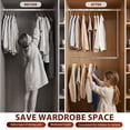 thumbnail image 5 of Closet Extender Hanging Rod, Adjustable Height & Length, 50 lbs Heavy Duty Stainless Steel Double Closet Organizer, No Drill, Silver by Wekvgz, 5 of 8