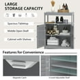 thumbnail image 5 of Resenkos Freestanding Bathroom Floor Cabinet with Double Shutter Doors-Gray, Bathroom Cabinets for Entryway Storage, Home Office Furniture, 5 of 6