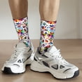 thumbnail image 6 of Hirioo Mexican Bright Style Pattern Adult Middle Tube Socks Breathable Sock Non-Pilling,Contrasting Color Design, 6 of 6