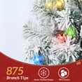 thumbnail image 6 of Firstness 9ft Pre-Lit Artificial Pencil Christmas Tree with 550 Multicolor LED Lights,Snow Flocked Xmas Tree, 6 of 11