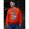 thumbnail image 2 of Born To Chill - Surfing Polar-Bear ICEE Graphic Men's Sweatshirt, 2 of 4