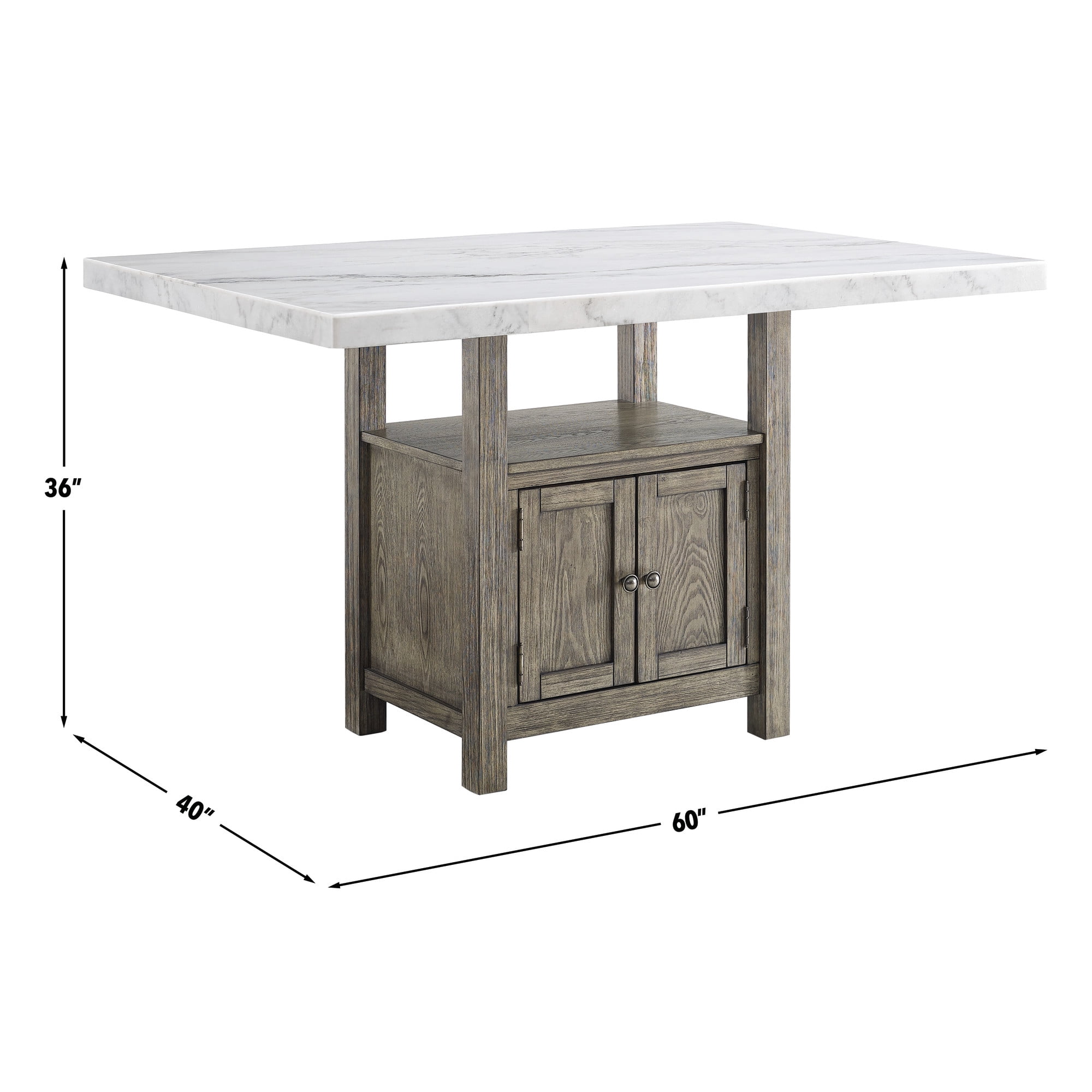 Steve Silver Grayson Counter Height Dining Table with Storage
