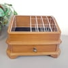 Rome Cosmetic Organizer with Removable Clear Grid Top - Oak Finish - 10W x 6.25H in.
