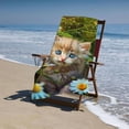 thumbnail image 4 of PHYHOO Small Cute Cat Printed Microfiber Sand Free Pool Towel Lightweight Oversized Quick Dry Absorbent Compact Travel Must Have for The Swimming Summer Cruise Ship Essentials 30x60in, 4 of 8