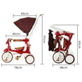thumbnail image 6 of iimo 3-in-1 Foldable Tricycle with Canopy (Eternity Red), 6 of 12