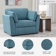 thumbnail image 5 of Signature Design by Ashley Keerwick Blue Oversized Chair, 5 of 19