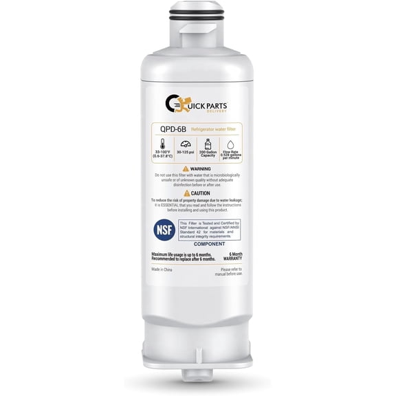 QPD 6B HAF-QIN Replacement Refrigerator Water Filter for Samsung, 1-Pack