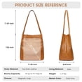 thumbnail image 3 of Bolso de hombro Kattee para mujer, de piel auténtica, suave, color marrón, 3 of 7