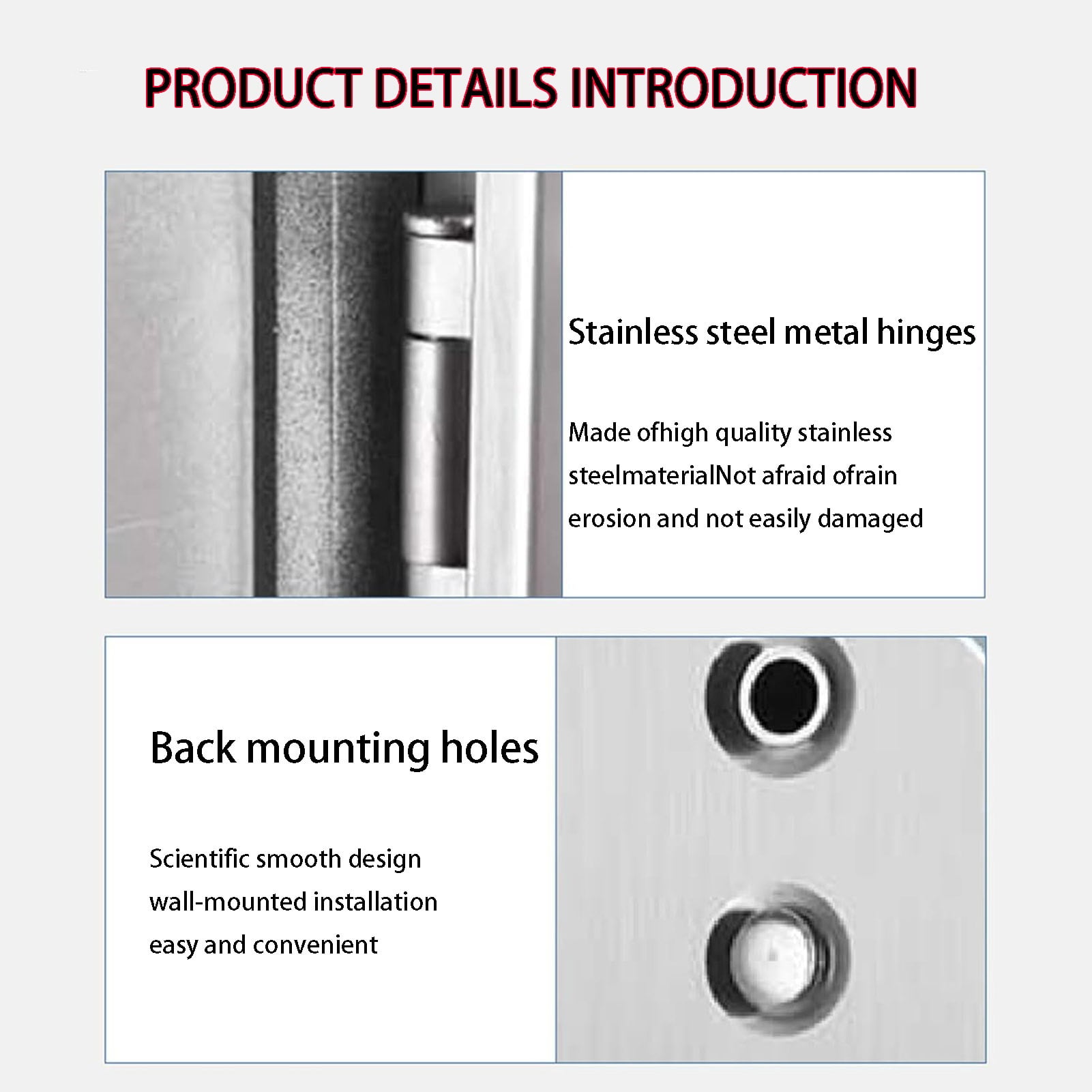 Stainless Steel Electrical Control Cabinet and Junction Box, Outdoor Electrical Junction Box for Electrical Equipment with Safety Locks and Mounting Plates