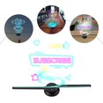 thumbnail image 1 of Miumaeov 3D Holographic Fan Hologram Fan Projector 1080P LED Light RGB Sign Bar w/Control, 1 of 9