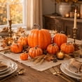 thumbnail image 6 of 7 Pcs Black Faux Pumpkins for Outdoor Gothic Halloween Decor Fall Decor Pumpkins for Indoor Outdoor Home Porch and Table Thanksgiving Halloween Party Decorations, 6 of 7