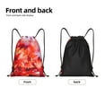 thumbnail image 5 of Kdxio Autumn Maple Leaves Print Drawstring Backpack Bag,Waterproof Draw String Back Sack, Gym Drawstring Bags Swim Bag For Unisex, 5 of 9