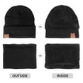 thumbnail image 3 of Winter Beanie Daily Hat - Thermal Polar Fleece Ski Stocking Skull Cap for Men and Women Set, 3 of 8