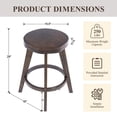 thumbnail image 2 of Dayalane 24" Backless Bar Stools Set of 4, Rustic Farmhouse Counter Height Stool with Live Edge Tree Ring Seat, Wooden Barstools for Kitchen Island Bistro Bar and Home Dining，Walnut, 2 of 12