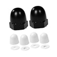 thumbnail image 3 of CoudarTitie Toilet Bolt Covers Easy Installation Decorative Practical Elegant Decoration Set Black White Set, 3 of 9