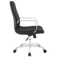 thumbnail image 4 of Modway Regent Tufted Button Swivel Upholstered Fabric Office Chair in Azure, 4 of 5