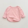 thumbnail image 5 of Miluxas Infant Toddler Girl Long Sleeve Shirt - Basic Baby Tees, Blouses, Tops - Solid Shirts Pink 6 Months, 5 of 5
