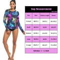 thumbnail image 3 of ALAZA Womens UPF 50+ Rash Guard Magic Flower Long Sleeve UV Protection Sun Shirts Tops XL, 3 of 7