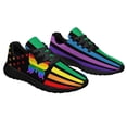 thumbnail image 5 of Unisex Rainbow Sneakers, LGBT Shoes for Men Women Lightweight Breathable Running Shoes Black Size 10, 5 of 7