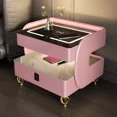 thumbnail image 1 of Estantería, sofá, mesa auxiliar, mesita de noche pequeña, mesas de cama de diseño de madera, gabinete para sala de estar, almacenamiento, mesitas de noche Comodini para dormitorio, 1 of 3