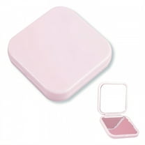ACDANC Compact Mirror,Foldable Square Dual Pocket Mirror Convenient,Pink