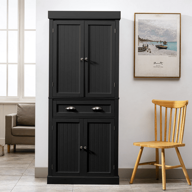 PWFE Kitchen Pantry Storage 72" Traditional Kitchen Pantry 6Tier Freestanding