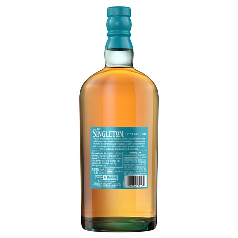The Singleton 12 Year Old Single Malt Scotch Whisky, 750 mL, 40