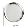 thumbnail image 2 of JUNWELL Stainless Steel Dinner Plates Set  10-Inch Round Lunch and Breakfast Plates for Modern Dining, 2 of 7