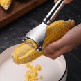 thumbnail image 3 of Corn Peeler for Corn on the Cob, Corn Stripper, Corn Holder, Stainless Steel Corn on the Cob Stripper Tool, New Long Handle Corn Cutter, Easy Clean Corn Cob Peeler for Home Kitchen & Outdoor Dining, 3 of 6