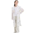 thumbnail image 2 of Kids EVA Raincoat Full Length, Childrens Hooded Waterproof Rain Poncho with Cute Print, Reusable Thickened Rain Gear for Kindergarten, School, and Outdoor Play, 2 of 9