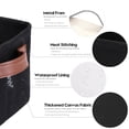 thumbnail image 2 of Hinwo 6-Pack Small Canvas Fabric Storage Baskets Set with Handles, Open Storage Bins, Cube Storage Organizer, Shelf Organizer Bins for Closet, 7.9L, 12 x 8 x 5 Inches, Black, 2 of 7