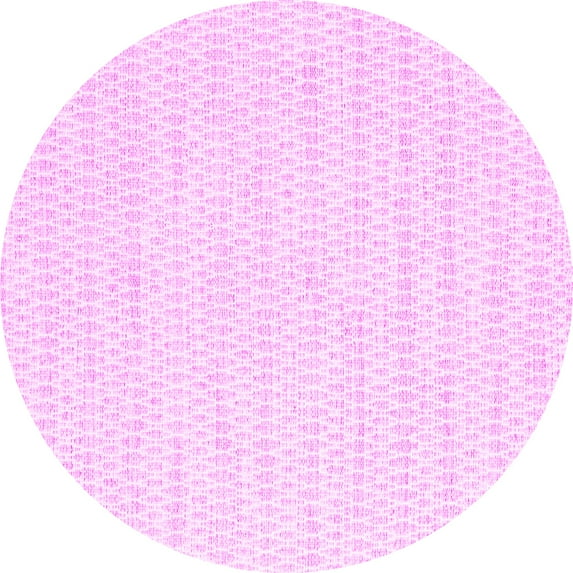 Ahgly Company Indoor Round Solid Pink Modern Area Rugs, 6' Round