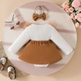 thumbnail image 4 of MEZZALL Toddler Girls Lace Long Sleeve Romper Bodysuits Dress Headbands Set Breathable Baby Wear, 4 of 4