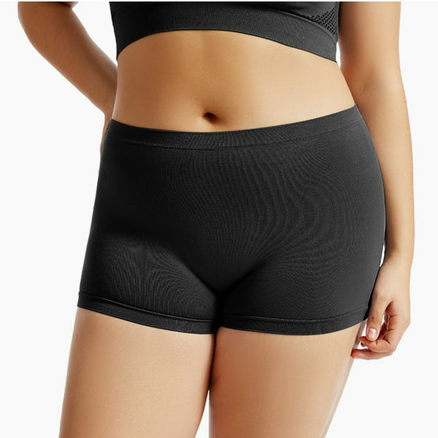 DPTALR Short Femme Couleur Unie Grand Angle Plat Bas Quatre Coins Bas