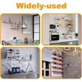 thumbnail image 4 of Dww-shelf Bracket, 4 Pieces, White Triangle Invisible Iron Heavy Duty Wall Floating Bracket For Shelves In Kitchen Study Garden (130140), 4 of 4
