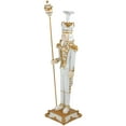 thumbnail image 3 of Northlight Christmas Nutcracker Soldier with Scepter - 25.75" - White and Gold, 3 of 5