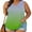 Green, variant on Ladies' Plus Size V Neck Sleeveless Tank Top Ombre Gradient Print Casual Summer Blouse Wine