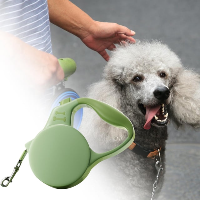 Cuerda de tracción automática Yinane para mascotas correa retráctil para perro verde