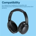 thumbnail image 4 of Headband Replacement for Bose QuietComfort 35 (QC35) / Bose QuietComfort 35 II (QC35 II) Over-Ear Headphone by MMOBIEL – Protein PU Headband Top Pad Cushion – Headphone Replacement Band – Blue, 4 of 5