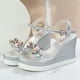 thumbnail image 5 of Amzcrzy Zapatos de mujer,Zapatos de mujer,Zapatillas de mujer, Sandalias de cuña con plataforma y punta abierta para mujer, cómodas, informales, con diamantes de imitación Sandalias Mujer Zapatillas, 5 of 7