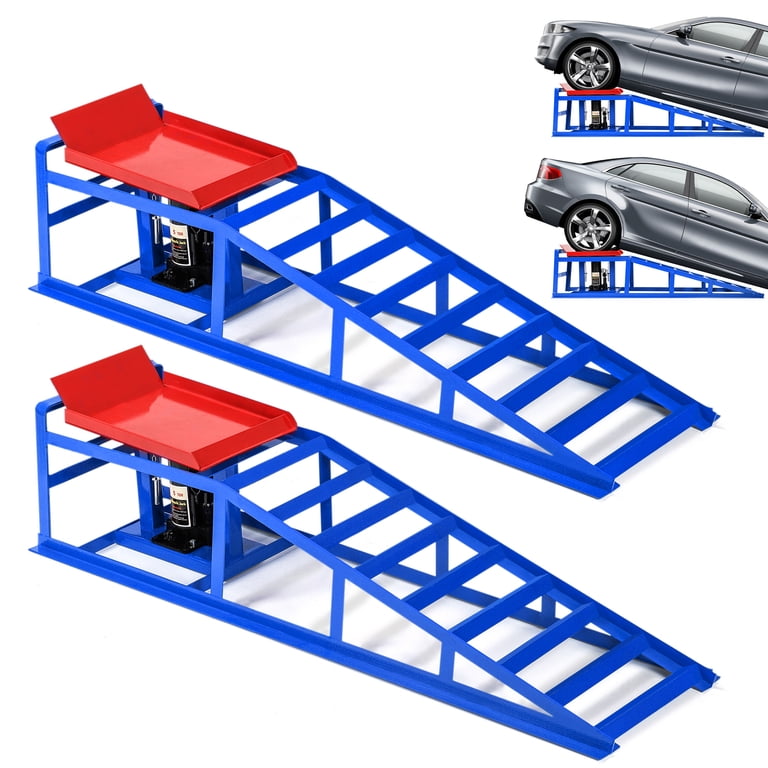 Low Profile 2PCS 5 Ton Hydraulic Car Ramps - 10000lbs Capacity Heavy ...