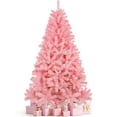 thumbnail image 3 of Laintene Pink Christmas Tree, 6ft unlit Christmas Tree W/ 800 Hinged Branch Tips, Premium Spruce Artificial Xmas Tree with Folding Metal Stand, for Indoor/Outdoor Holiday Decoration, 3 of 9