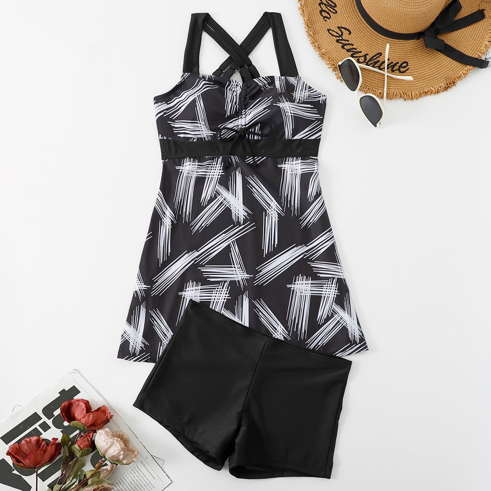 NECHOLOGY Womens Swimsuits Swim Bras for under Shirt Blouson Tankini