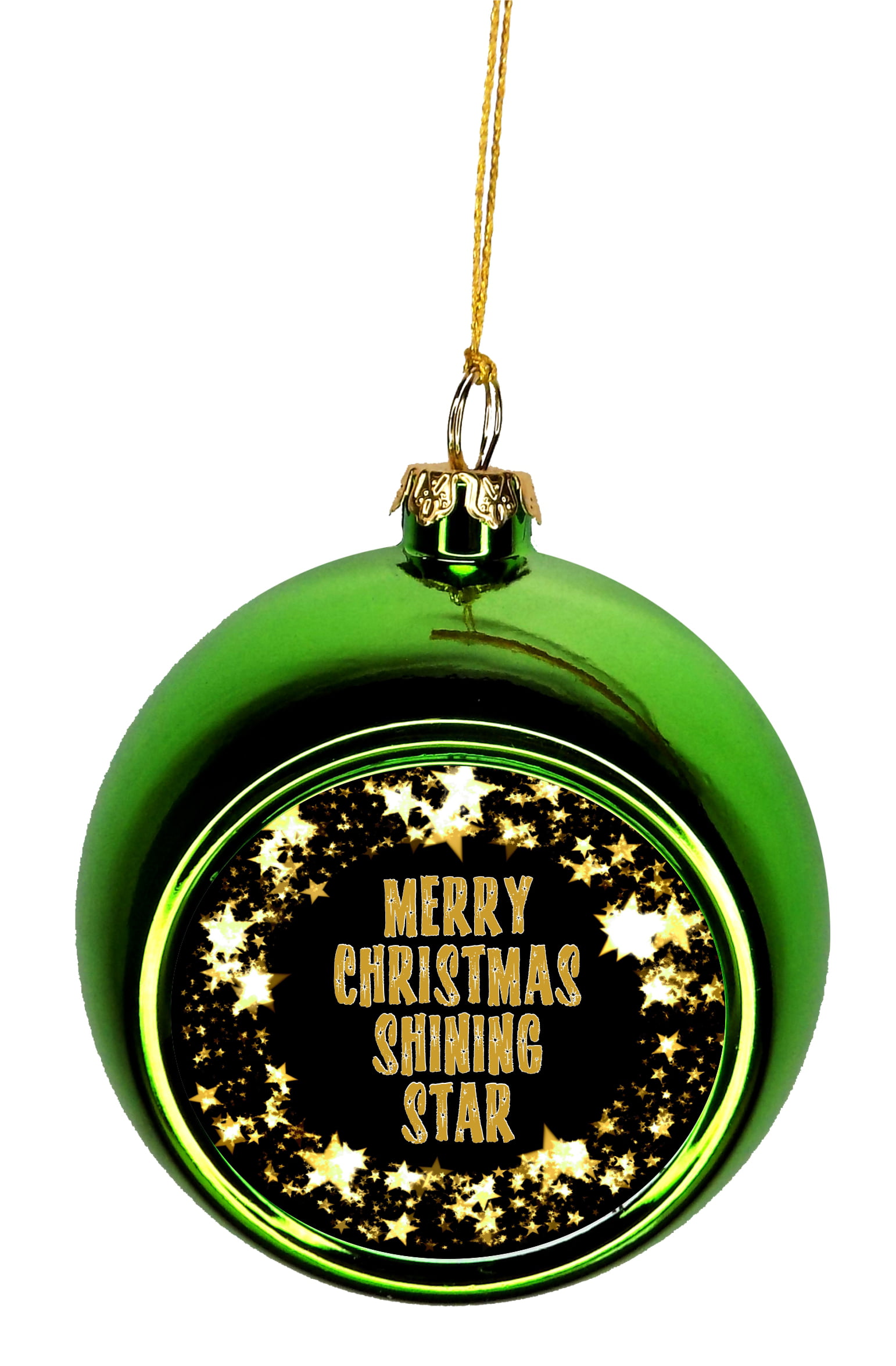 Merry Christmas Shining Star Bauble Christmas Ornaments Green Bauble Tree Xmas Balls Walmart Com Walmart Com