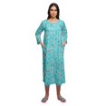 thumbnail image 4 of Moomaya Cotton Printed Button Down Nightdress For Women Nursing Night Gown, 4 of 6