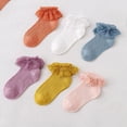 thumbnail image 6 of Infant Baby Girls Ruffle Socks Toddler Dress socks,Pack of 3/5/6 Baby Frilly Lace Ankle Socks, 6 of 7